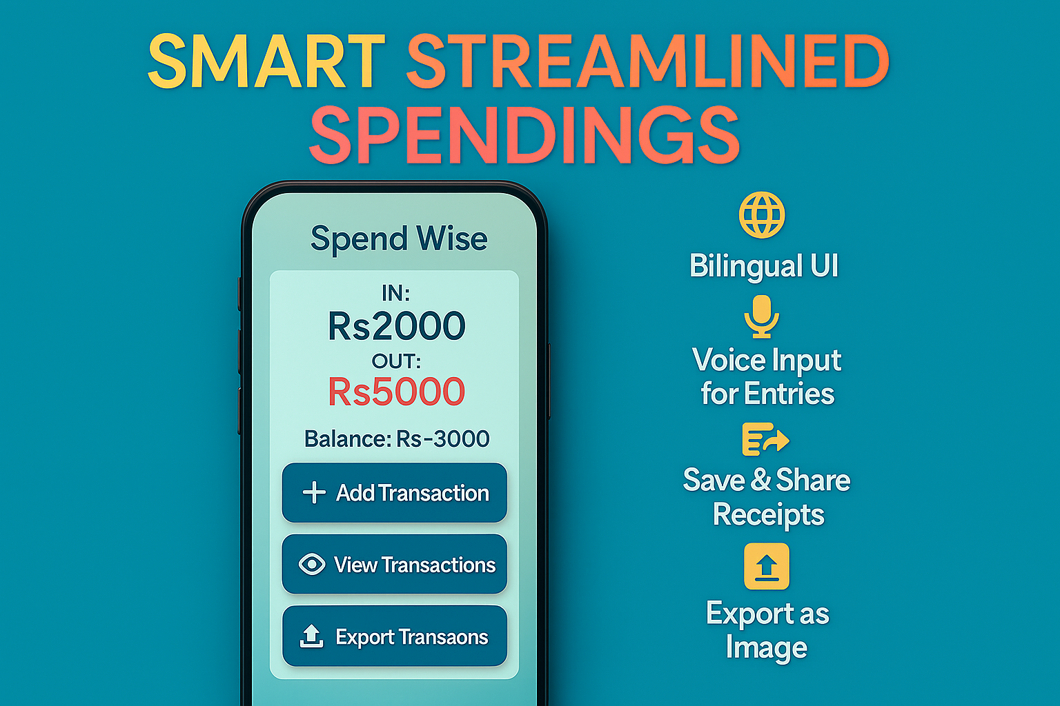 Screenshot of the Spend Wise mobile app, showing expense tracking interface.
